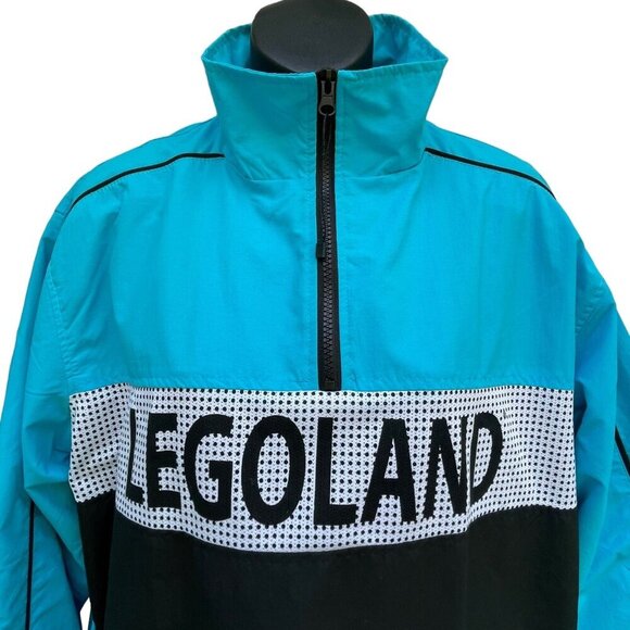 Legoland New York 1/4 Zip Pullover Windbreaker Turquoise Unisex Youth XL - Picture 2 of 7